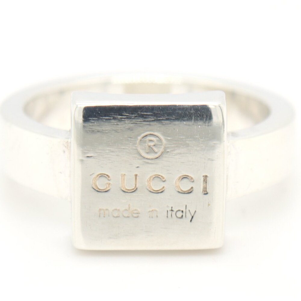 Gucci Square Sterling Silver Ring - image 2